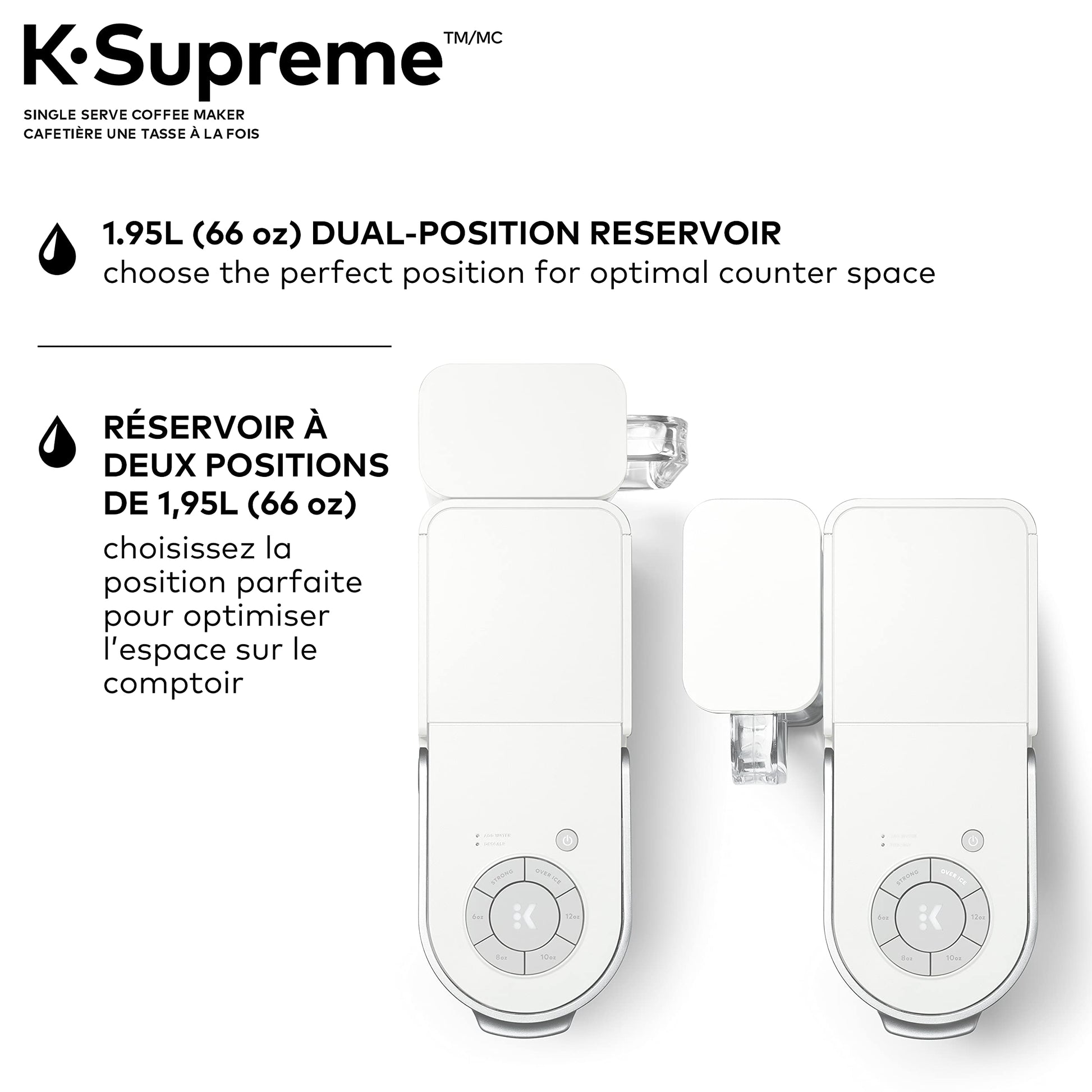 Keurig K-Supreme Single Serve K-Cup Pod Coffee Maker, With MultiStream Technology, White