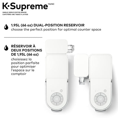 Keurig K-Supreme Single Serve K-Cup Pod Coffee Maker, With MultiStream Technology, White