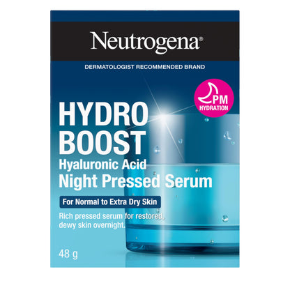 Neutrogena Moisturizer Neutrogena Hydro Boost Night Pressed Face Serum With Purified Hyaluronic Acid and Antioxidants for moisturized Skin, 48g, 48 Milliliters - Available at All In One Marketplace Canada