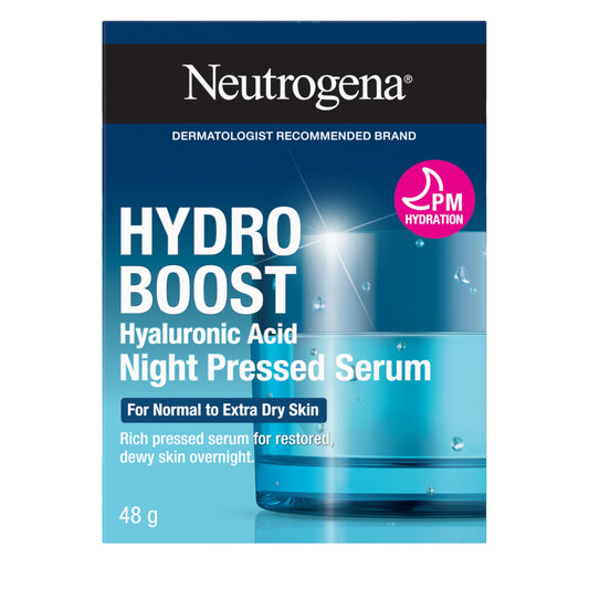 Neutrogena Moisturizer Neutrogena Hydro Boost Night Pressed Face Serum With Purified Hyaluronic Acid and Antioxidants for moisturized Skin, 48g, 48 Milliliters - Available at All In One Marketplace Canada