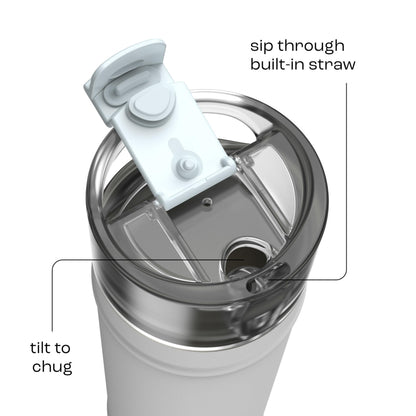 Bubba 24 oz Dualsip Water Bottle with Straw & 2-Way Lid | Leakproof Metal Tumbler | Insulated Stainless Steel | Reusable | Lightweight | Dishwasher Safe | Lead & BPA-Free | Fresh Kicks bubba