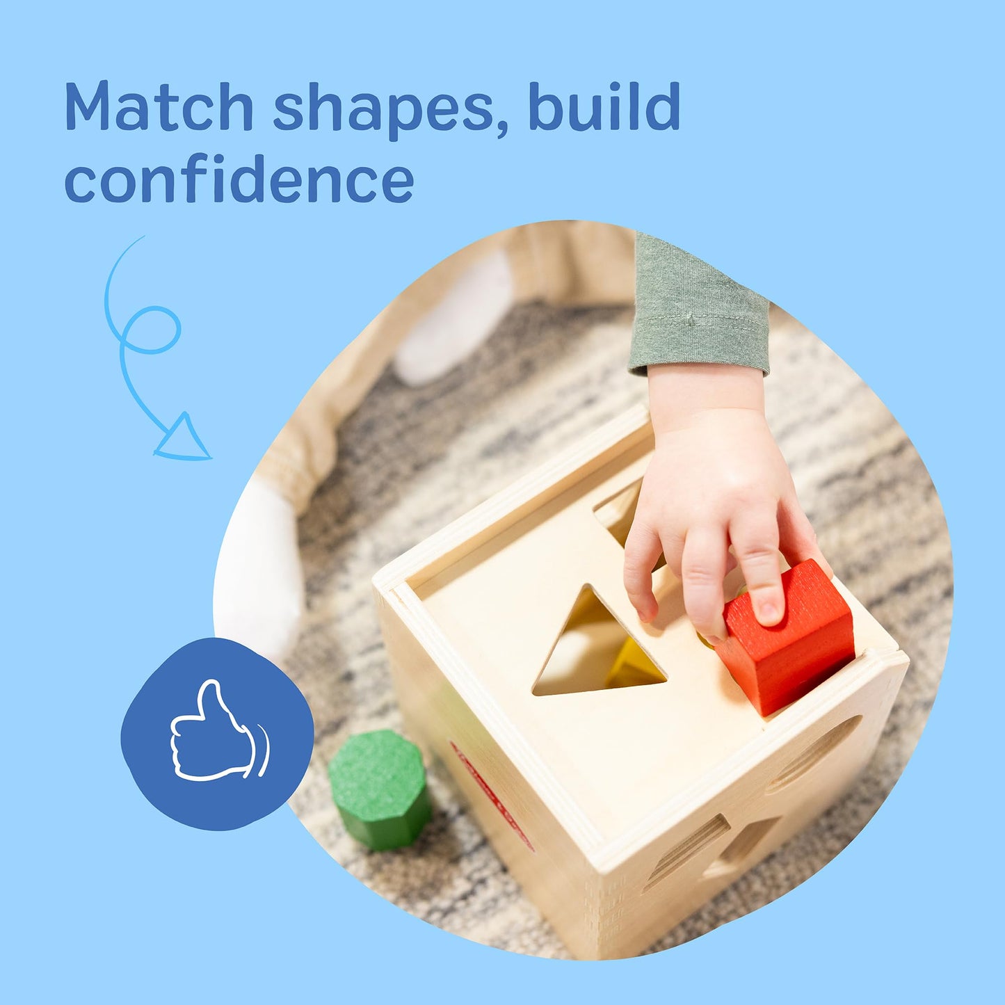 Melissa & Doug Shape Sorting Cube Wooden Classic Educational Toy Melissa & Doug