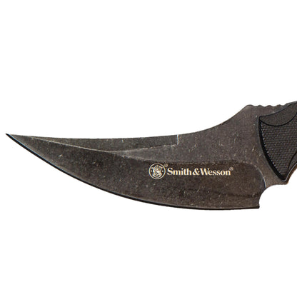 Smith & Wesson SW995 8.5in High Carbon S.S. Full Tang Karambit Knife with a 3.75in Clip Point Blade and Nylon Handle for Outdoor, Tactical, Survival and EDC Smith & Wesson