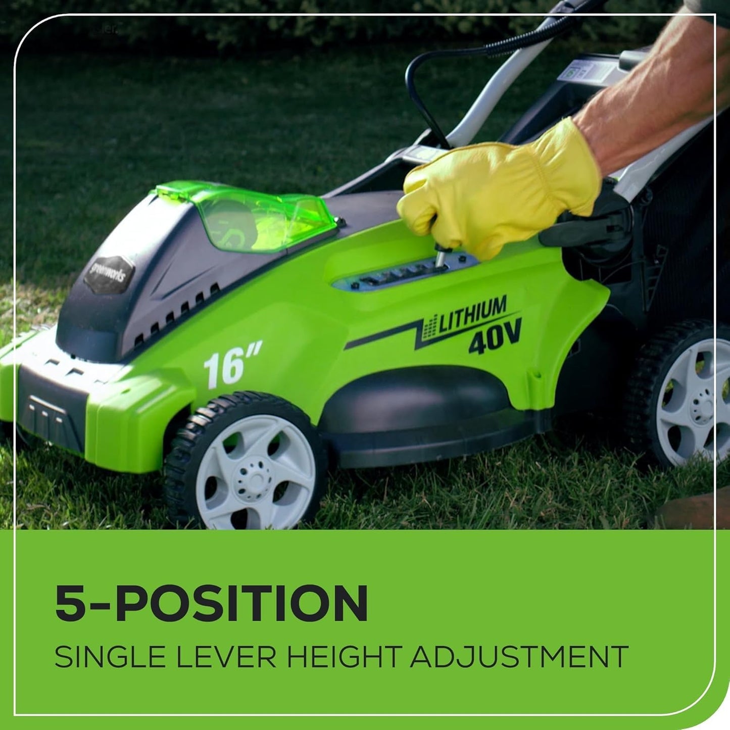 Greenworks 40V 16-inch Cordless Lawn Mower, 4.0 Ah Battery and Charger Included 25242 - Available at All In One Marketplace Canada