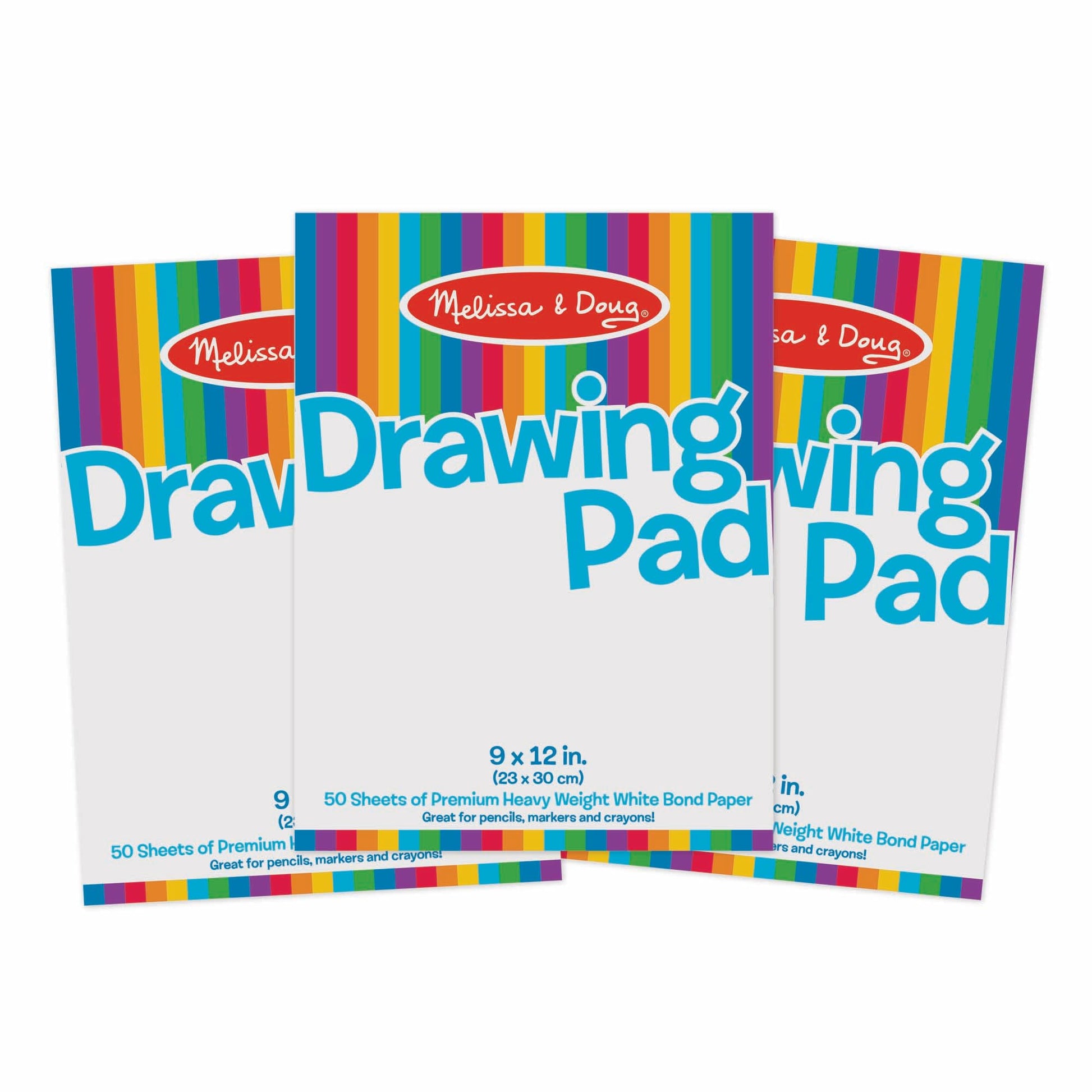 Melissa & Doug 9x12 Drawing Paper Pad 3-Pack Melissa & Doug
