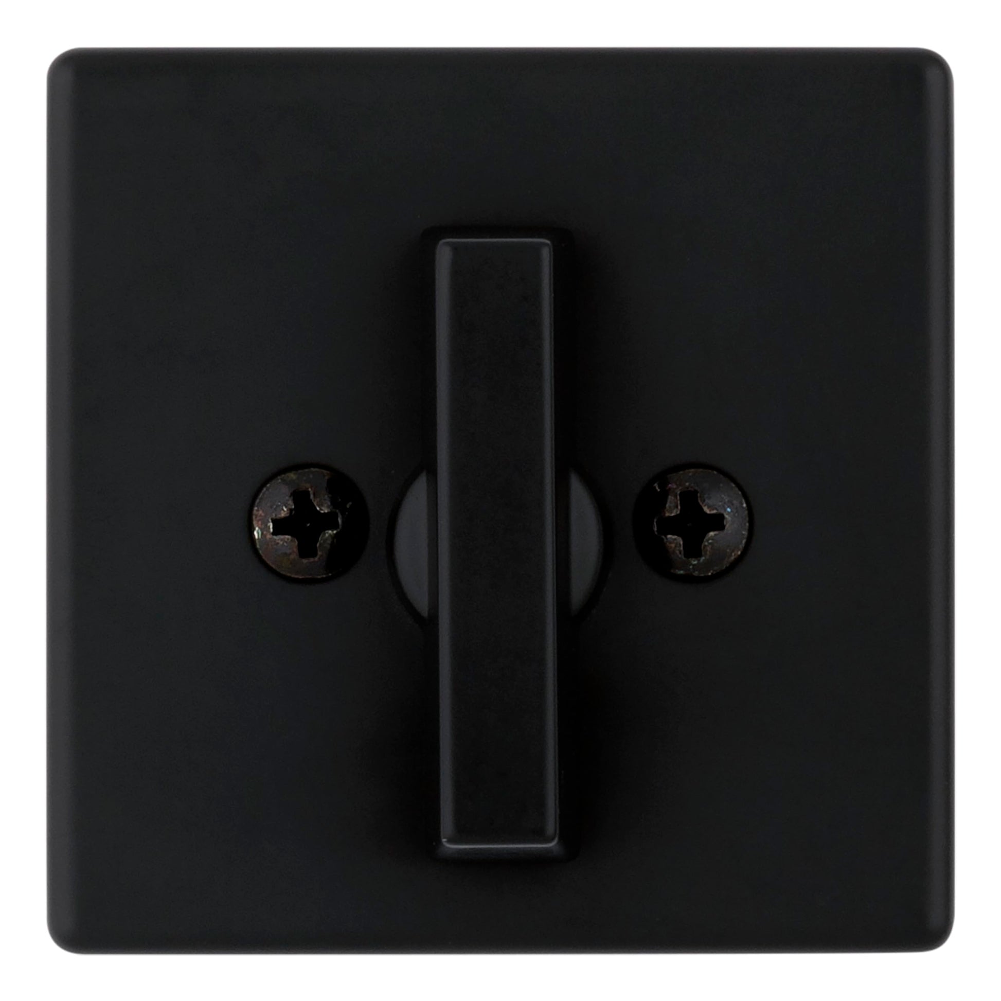 Weiser Elements Matte Black Square Deadbolt Lock, ANSI/BHMA Grade 3 Certified Front Door Lock, Kick Proof, Bump Proof & Anti-theft Exterior Door Lock with Key, Traditional Door Locks for Entry Door Weiser