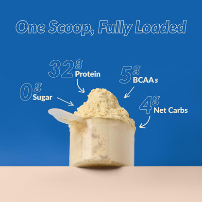 Good Protein – 32g Protein, Vegan High Protein Powder, 100% Natural, Non-GMO, Dairy-free, Gluten & Soy Free and No Added Sugar. Plant-Based Protein Shake (French Vanilla, 470 g)