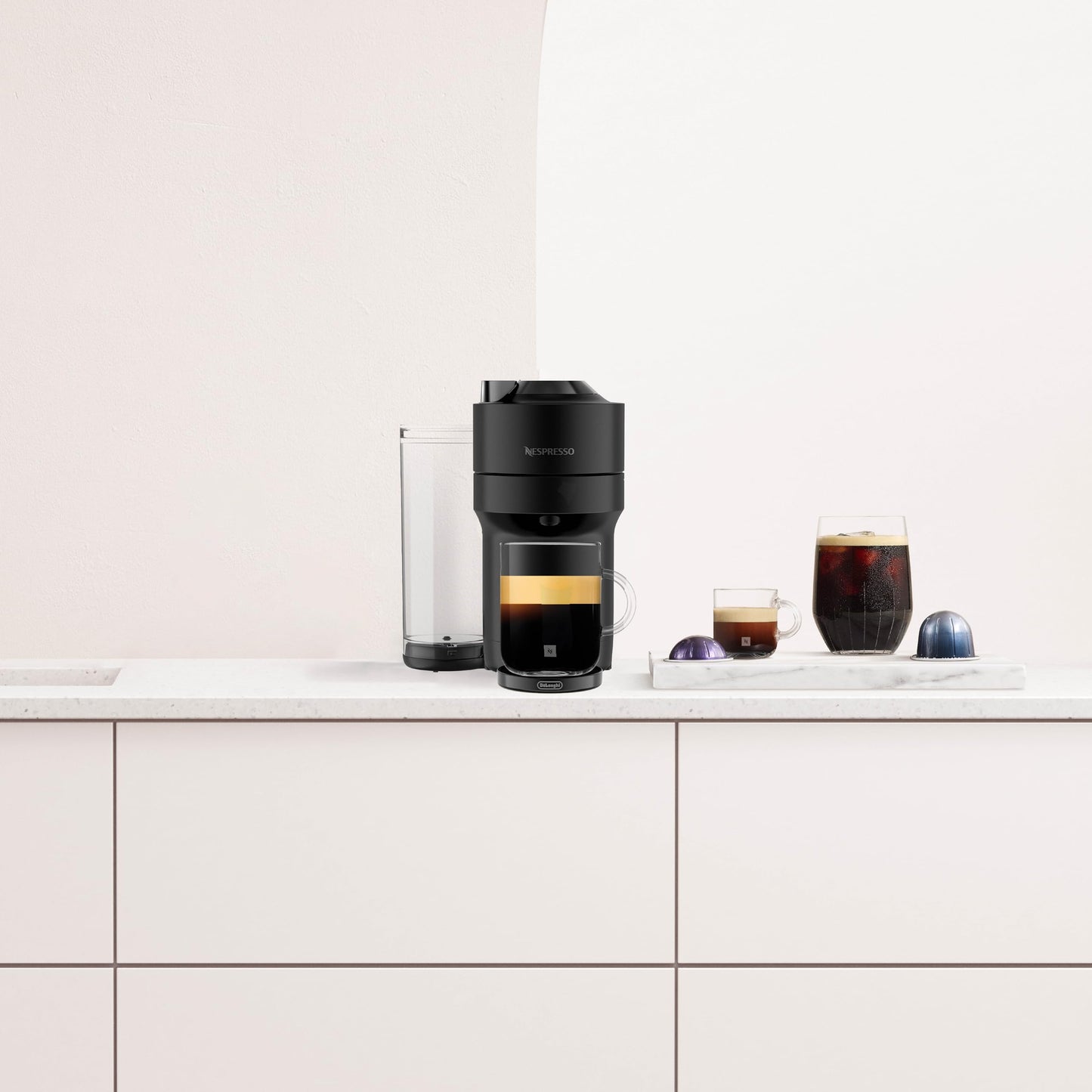 Nespresso Vertuo Pop+ Deluxe Single Serve Coffee and Espresso Machine by De’Longhi, Matte Black - Available at All In One Marketplace Canada