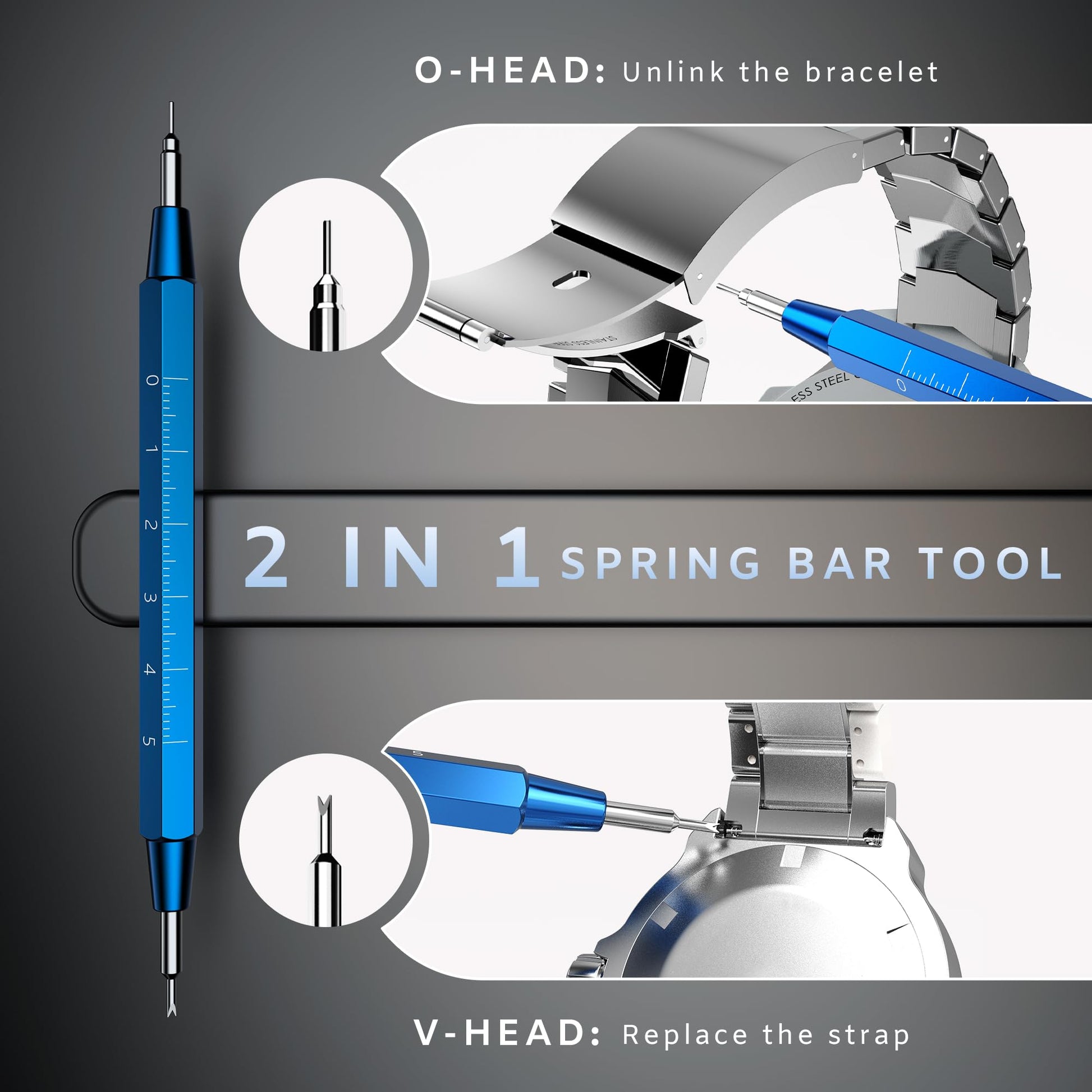 JOREST Watch Repair Tool Kit, Battery Replacement, Strap Adjustment, Bracelet Pin Removal, Band Link Remover, Resizing Tool, Wrench Opening Cover, Case Back Opener, Screwdriver, Spring Bar - Available at All In One Marketplace Canada