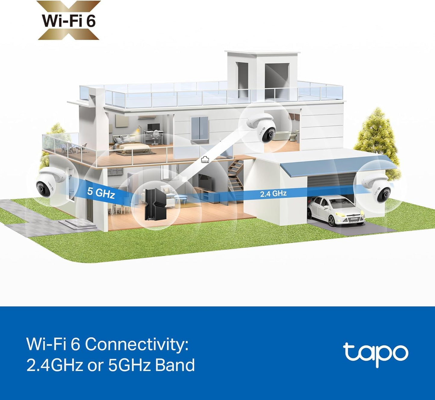 Tapo 4K 8MP Pan/Tilt Outdoor Security Camera, 360° View, No Monthly Fee, Person/Vehicle & Motion AI Track, Starlight Color Night Vision, SD/Cloud Storage, Works w/Alexa & Google Home (Tapo C560WS)