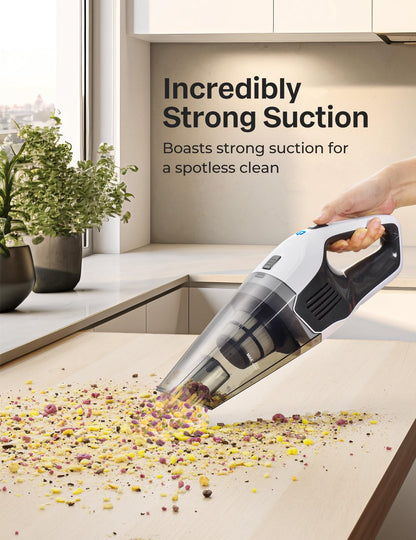 Handheld Vacuum Cleaner, Powerful Suction Portable Lightweight Hand Held Vacuum Cordless with 25-30Mins Long Runtime Rechargeable Battery Quick Charge for Home, Car, Carpet Stairs, Pet Hair Cleaning - Available at All In One Marketplace Canada