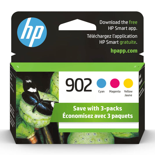 HP 902 | 3 Ink Cartridges | Cyan, Magenta, Yellow | Works with HP OfficeJet 6900 Series, HP OfficeJet Pro 6900 Series | T6L86AN, T6L90AN, T6L94AN 🍁 All In One Marketplace Canada