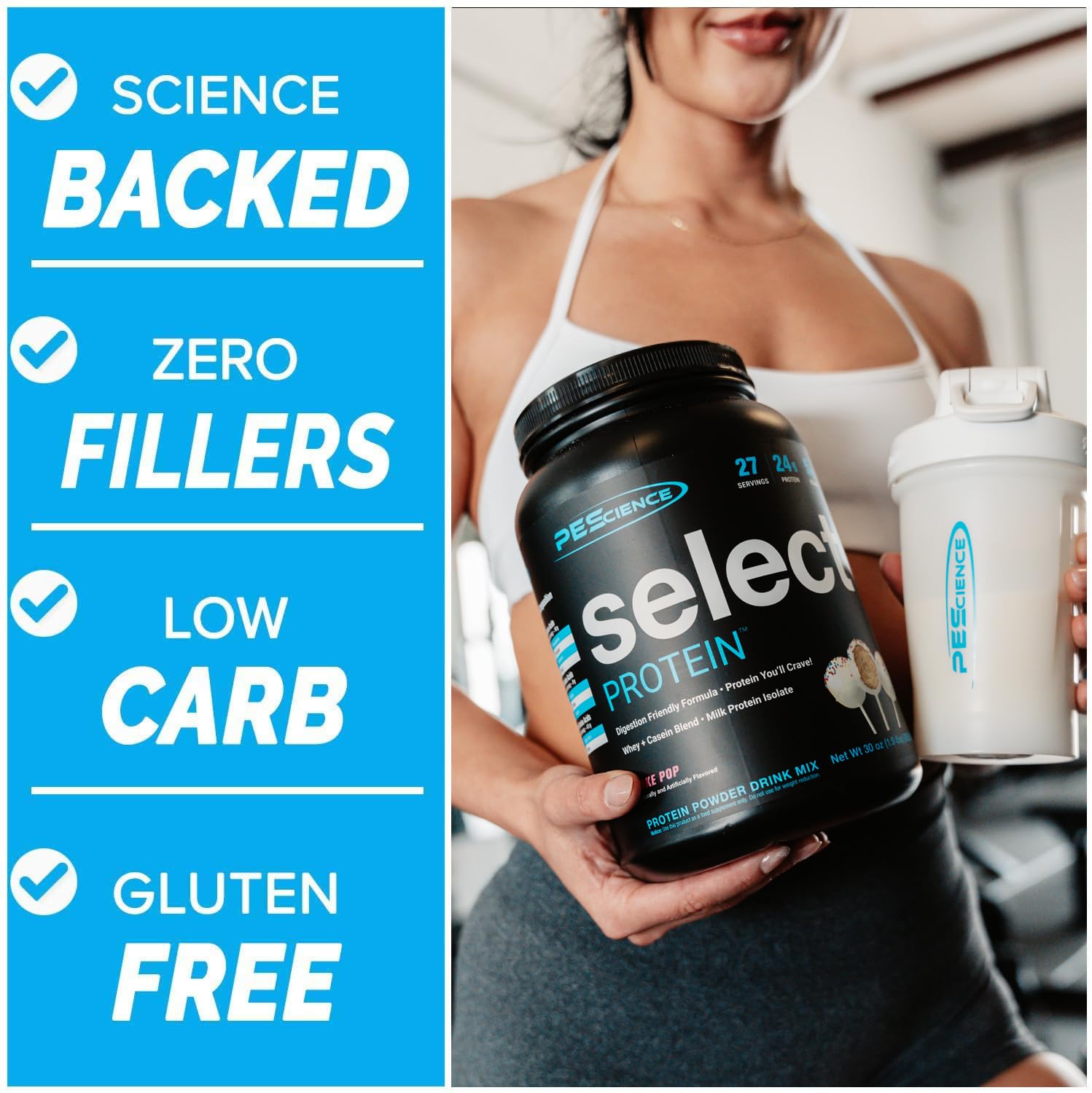 PEScience Select Protein Powder - Whey and Casein Blend, Chocolate Truffle, 27 Servings