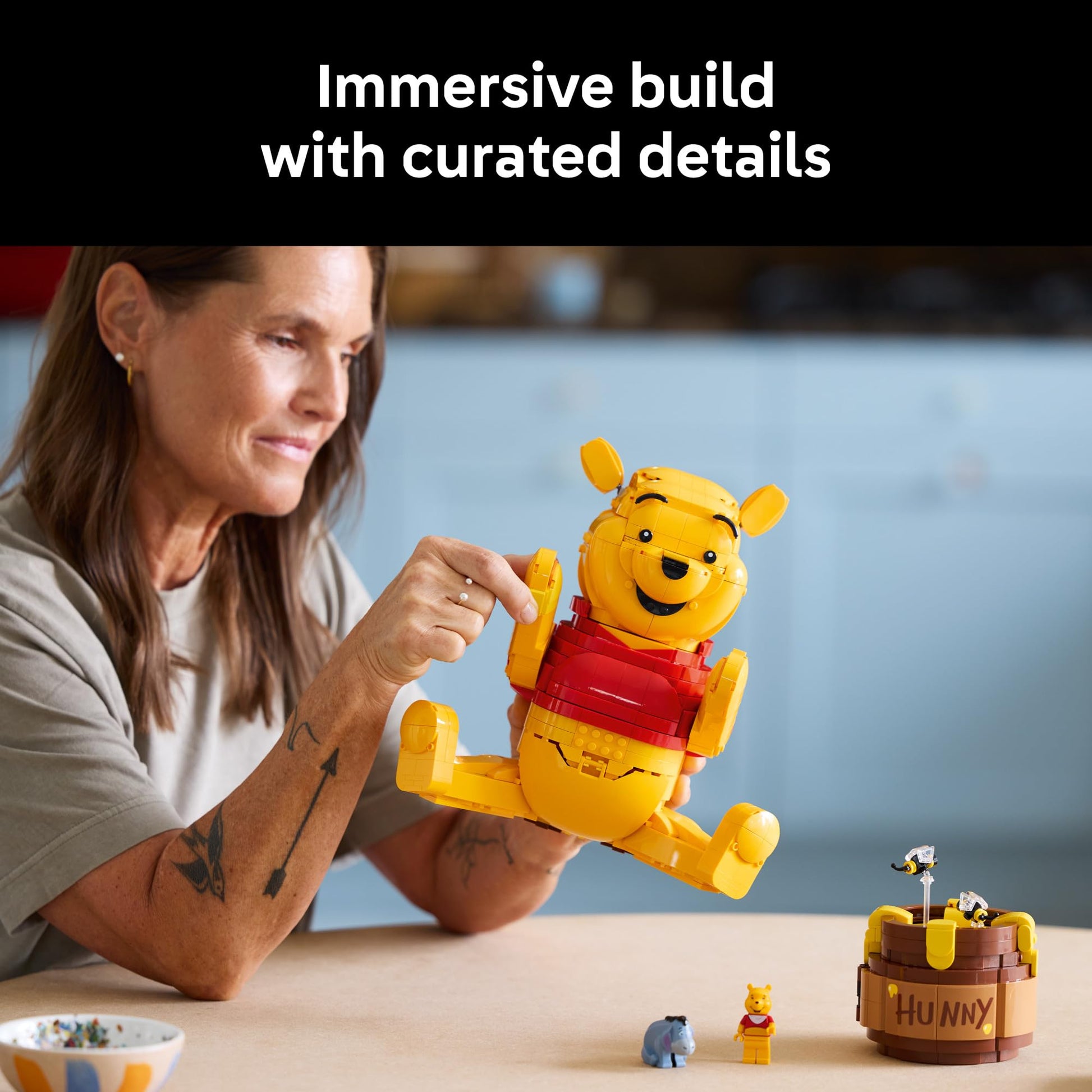 LEGO Disney Winnie the Pooh Building Set - Home, Office or Book Shelf Decor for Adult Fans, Ages 18+ - with Eeyore Figure - Collectible Disney Gift - 43300 LEGO