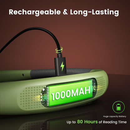 Glocusent Book Light, 80-Hr Rechargeable Reading Light, Bendable Neck Light 🍁 All In One Marketplace Canada