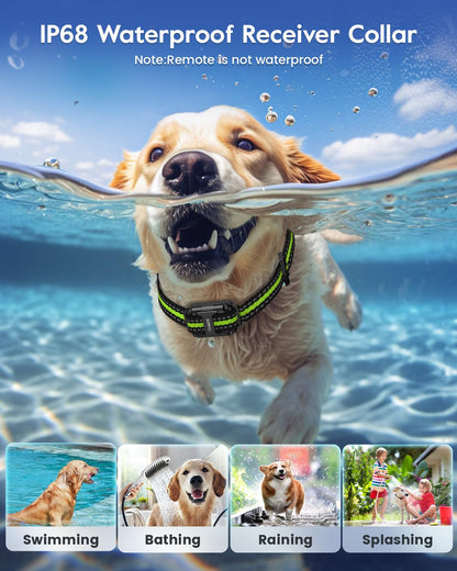 SLOPEHILL Dog Training Collar with Remote,4200Ft Electronic Shock Collars,Waterproof E-Collar Featuring Beep,Vibration,Shock,Light and Keypad Lock Mode,fit for Small Medium Large Dogs (Green) - Available at All In One Marketplace Canada