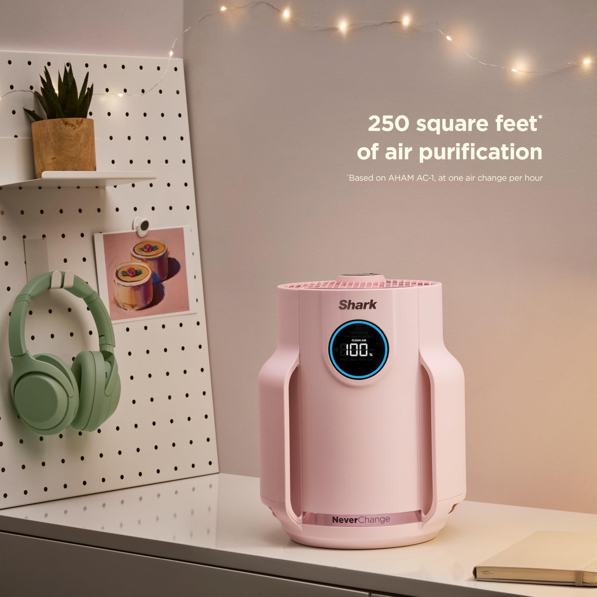 Shark NeverChange Compact Pro Air Purifier, HP072CPK, Quartz Shark