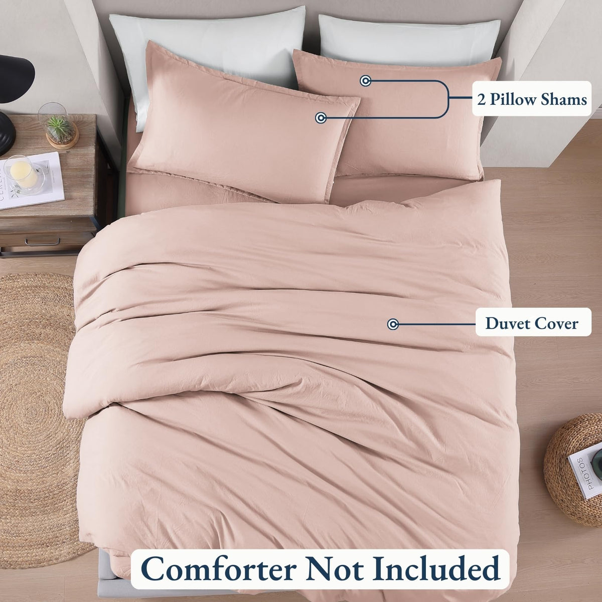 Queen Duvet Cover, Pre-Washed Soft Microfiber 3 Piece Set - Sepia Rose 🍁 All In One Marketplace Canada