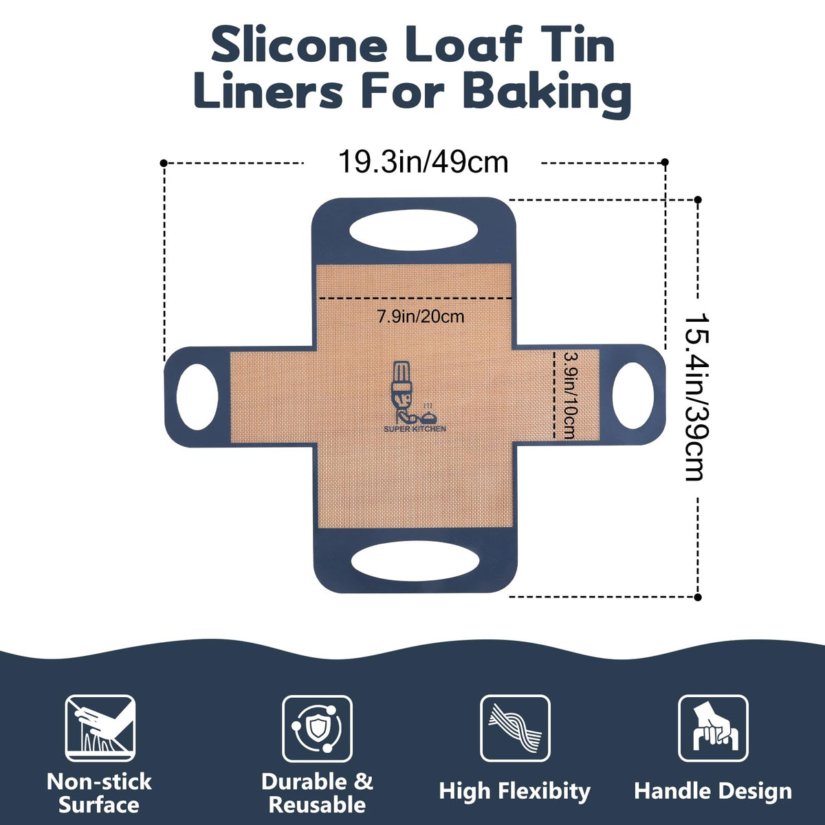 Silicone Bread Loaf Pan Liners: 2 Pack Bread Sling Mat for Baking 2lb Pan 🍁 All In One Marketplace Canada