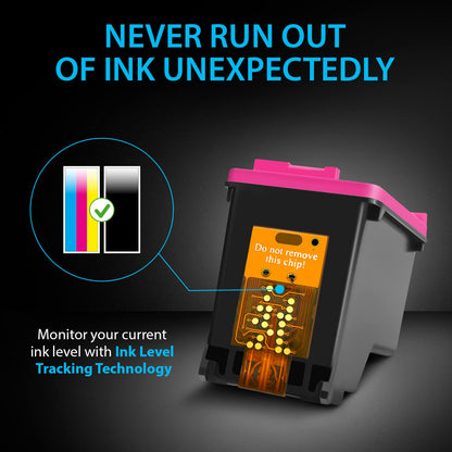 Smart Ink Remanufactured Ink Cartridges Replacement for HP 63 XL 63XL (Black & Color 2 Combo Pack) for Envy 4520 4522 4516 OfficeJet 3833 3830 4650 3836 5255 5200 DeskJet 3630 3632 3836 3634 Printer