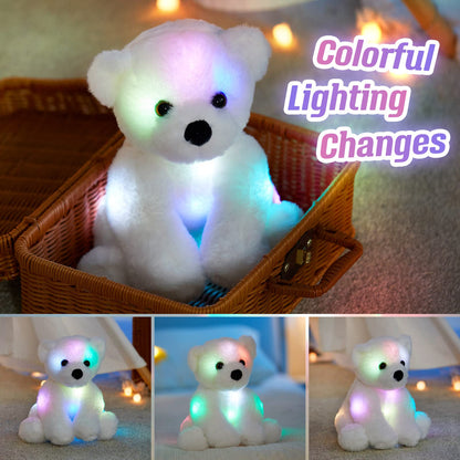 Bstaofy 9.5" Light up Polar Bear LED Stuffed Animals Night Light Soft Plush 🍁 All In One Marketplace Canada