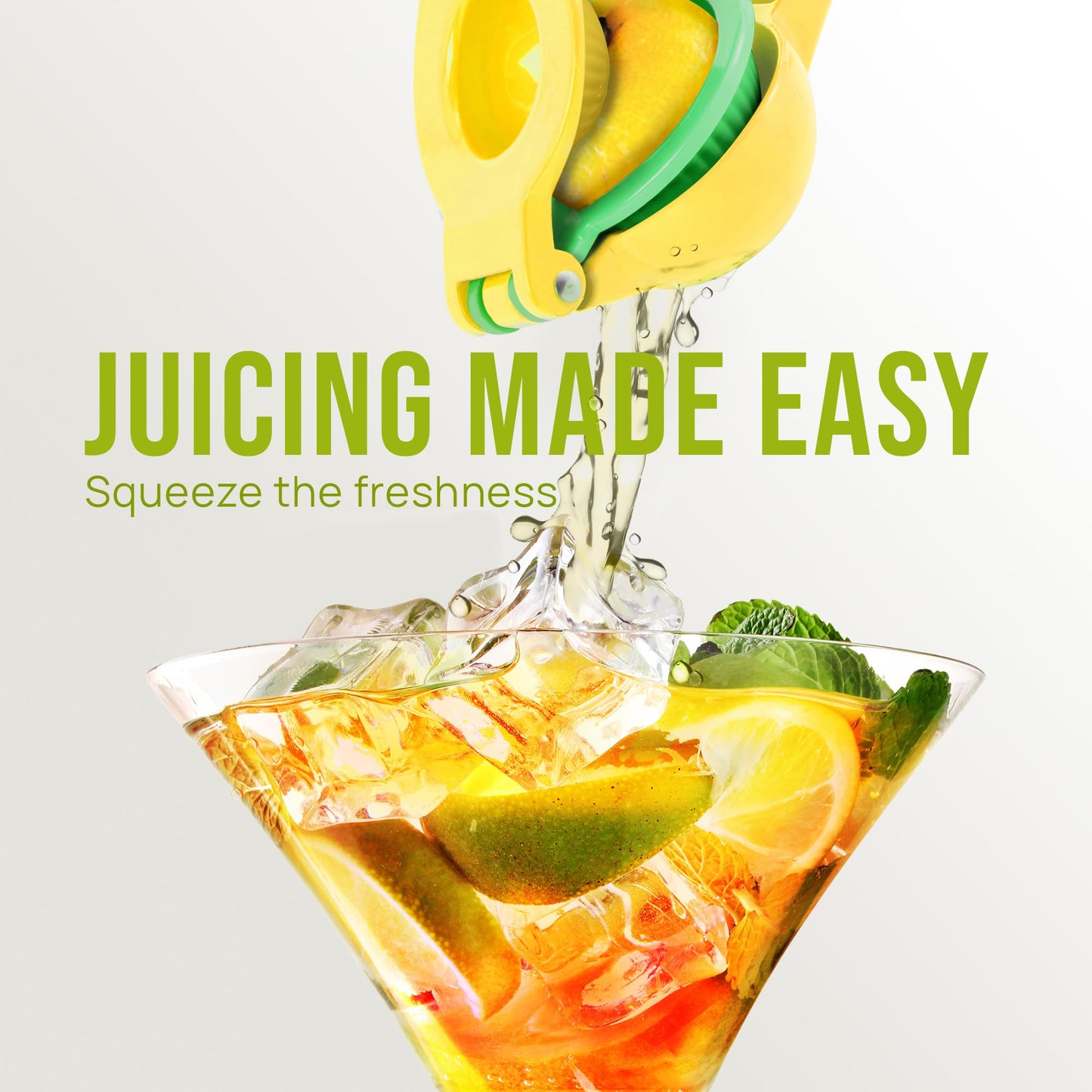 Zulay Kitchen 2 in 1 Lemon Lime Squeezer - Handheld Easy to Use Citrus Juicer - Easy to Clean Manual Orange & Lemon Squeezer - Citrus Juicer for Extracting All the Juice - Manual Press - Available at All In One Marketplace Canada