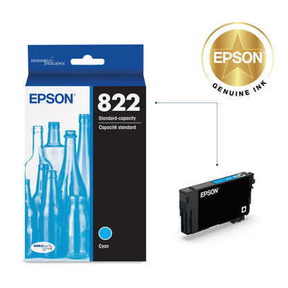 Epson 822 Genuine Standard Capacity Black Ink Cartridge T822120 Epson