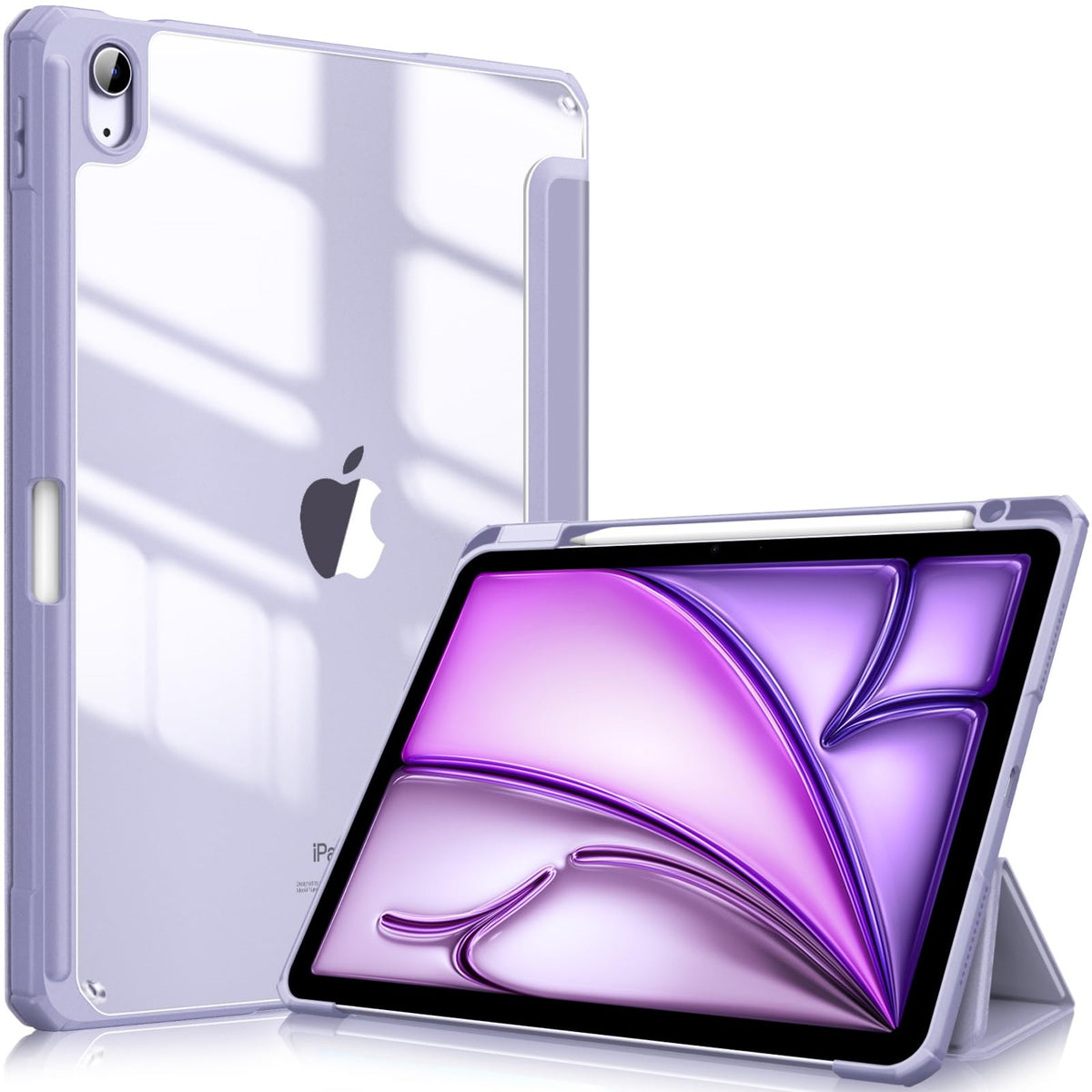 Fintie Clear Case for iPad Air 11-inch & iPad Air 5th/4th Generation 10.9" (Lilac Purple)