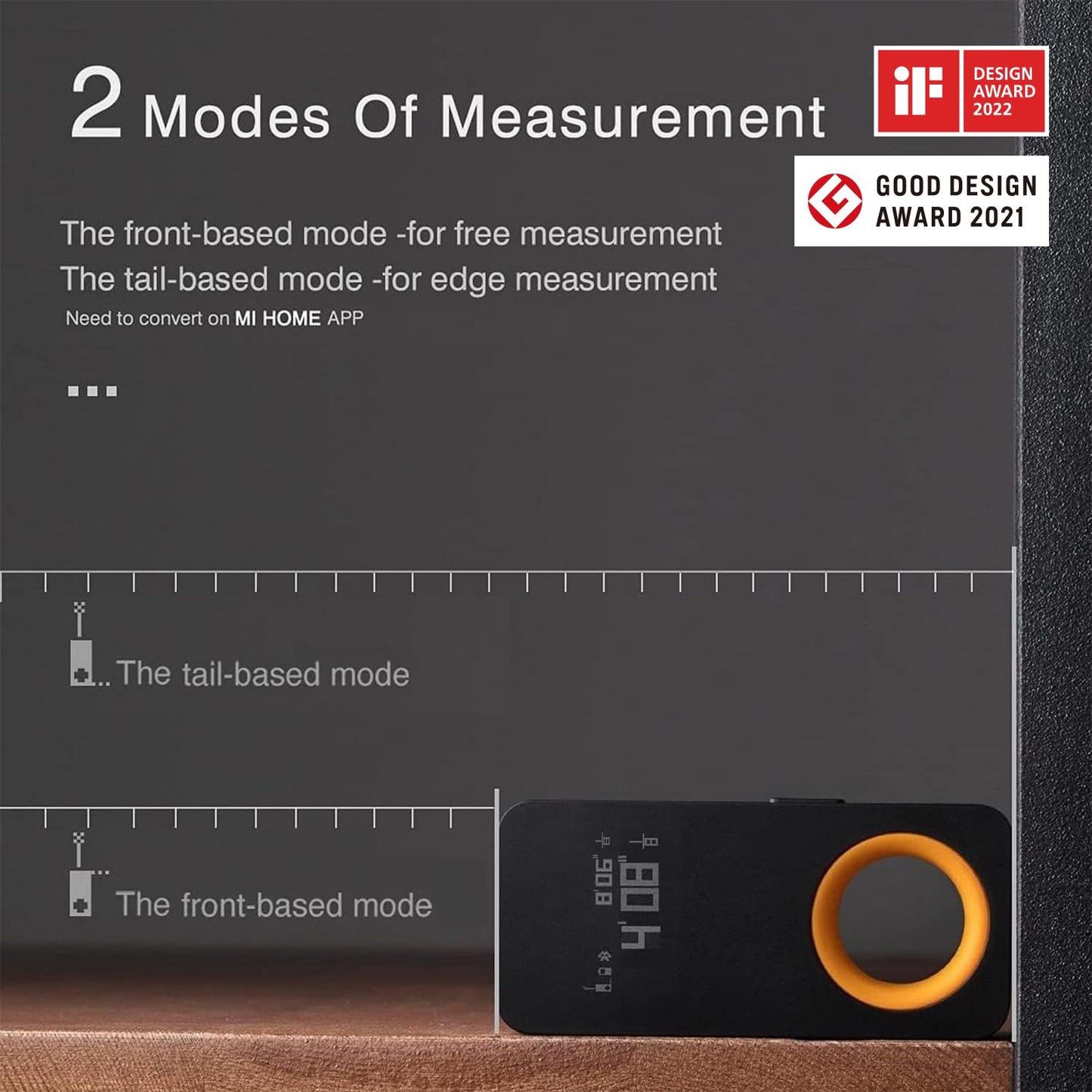 HOTO Laser Measuring Tool, Pocket-Size 98Ft Digital Laser Tape Measure ±2mm Accuracy, USB-C Rechargeable, OLED Display, Ft/M/in Unit, Real-time Data Sync, Cool Gadgets Gifts for Men & Home Use - Available at All In One Marketplace Canada