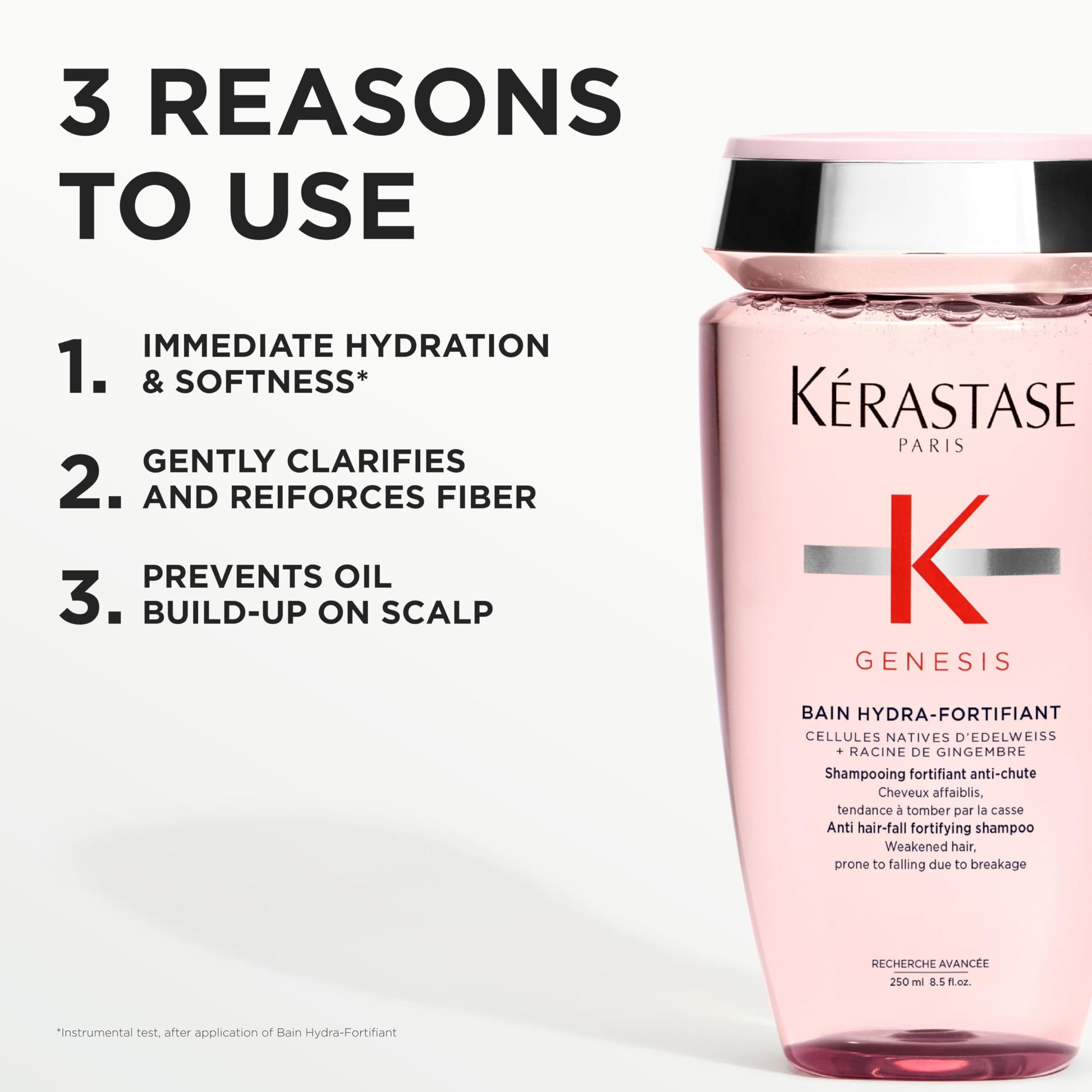 Kérastase Genesis Shampoo, Hydra-Fortifiant Shampoo, Anti-Breakage & Strengthening For Weak or Damaged Hair, Hydrates Hair, Silicone Free, For Fine or Oily Hair - Available at All In One Marketplace Canada