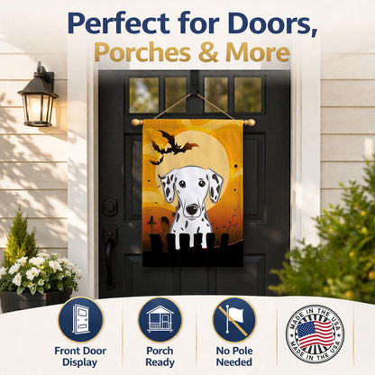 Caroline's Treasures BB1768CHF Halloween Dalmatian Canvas House Size Flag, Multicolor, Large
