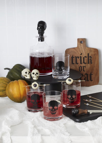 Oneida Vintro Halloween Skeleton 5-Piece Whiskey Glass Set