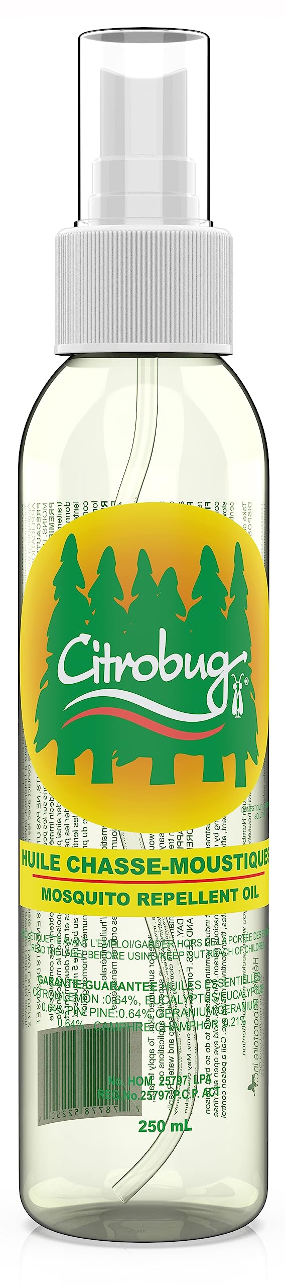 Citrobug All Natural Mosquito Repellent (250ml) Made with Essential Oils // Chasse-moustique à Base d'huiles essentielles, sans deet Citrobug