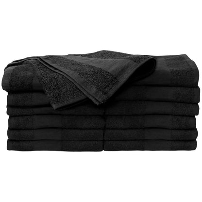 ForPro Premium Bleach Tough Salon Towels, Black, 100% Cotton, Bleach-Proof Towels, Stain Resistant, 16” W x 27” L, 12-Count