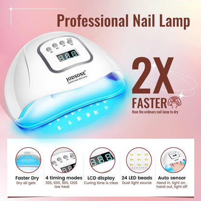 36 PCS Gel Nail Polish Kit with U V Light include 32 Colors Gel Polish Nail Soak Off Base No Wipe Top and Matte Top Coat Nail Polish Set Manicure Tools Lamp Gifts for Women - Available at All In One Marketplace Canada