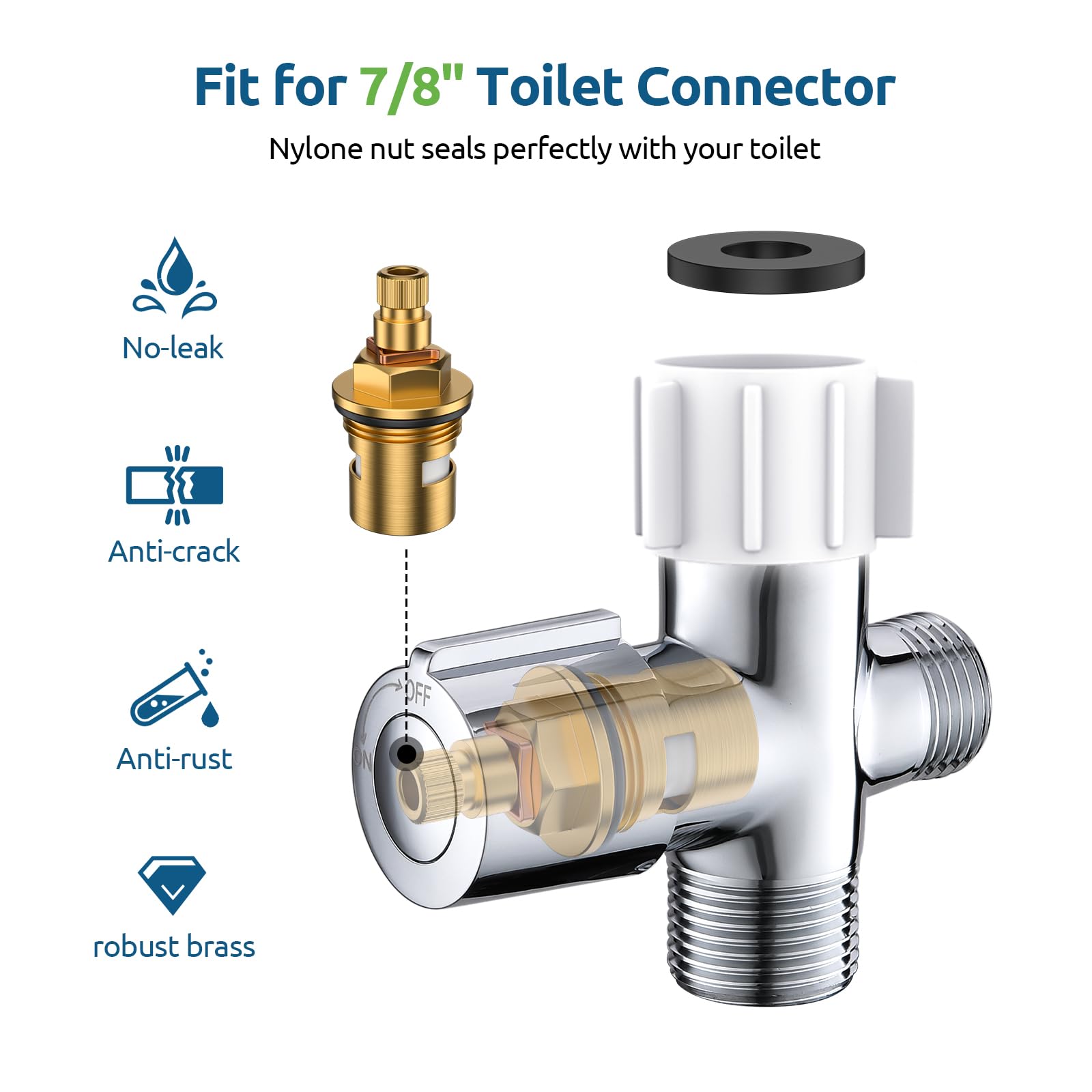 Fekivasy Handheld Bidet Sprayer for Toilet, Muslim Shower Bidet Attachment for Toilet, Adjustable Water Pressure with Bidet Hose for Feminine Wash, Bidet Faucet Cloth Diaper Sprayer for Baby Wash