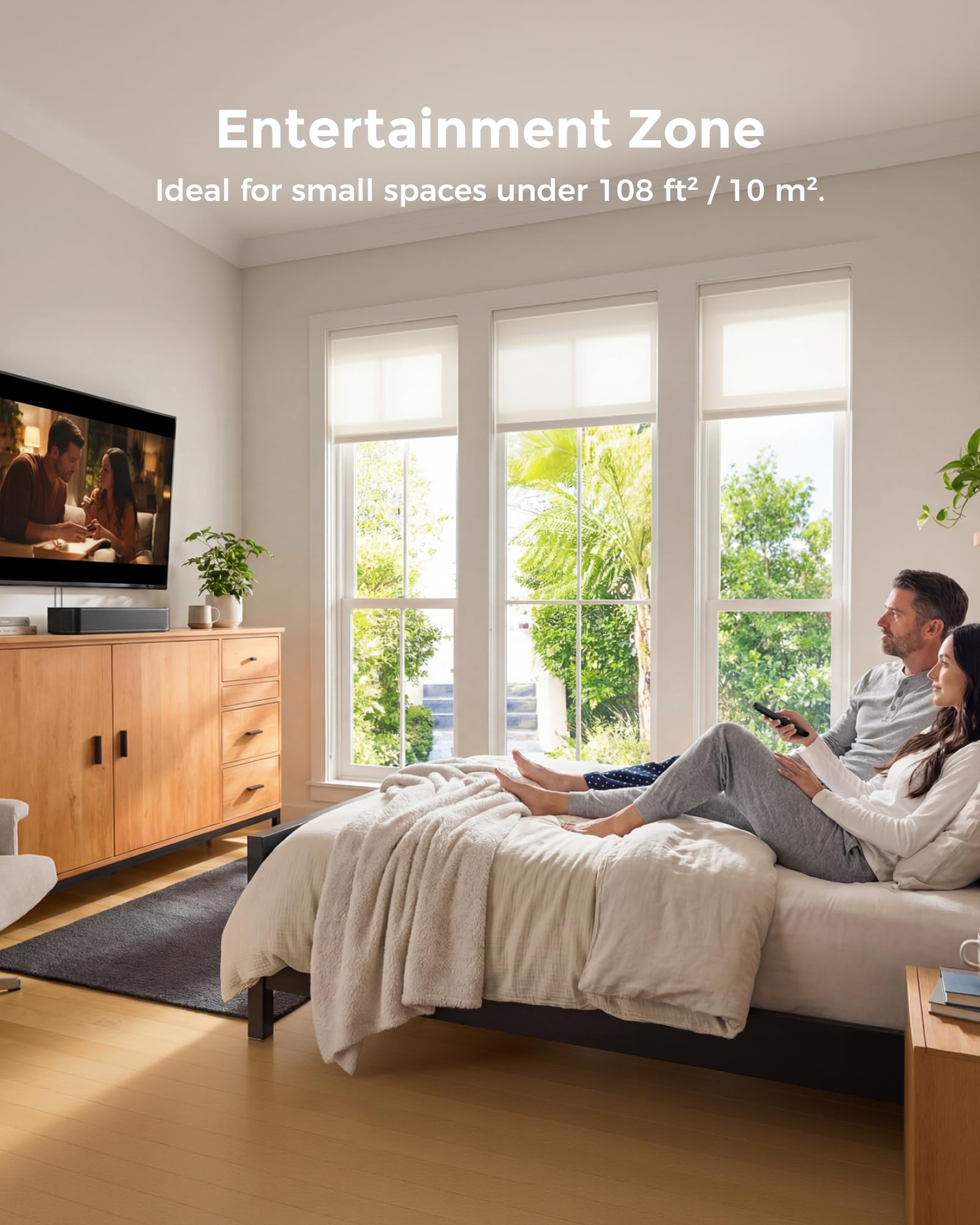 ULTIMEA 2.1ch Sound Bar for TV, Built-in Subwoofer, Peak Power 132W, App Control, 16 Inches Bluetooth 5.4 TV Speakers Soundbar, All-in-one PC Soundbar for Game, Opt/AUX/Wall Mount, Poseidon M20 Pro