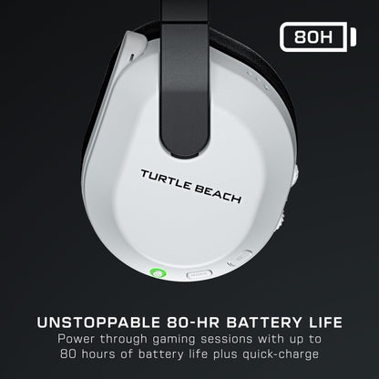 Turtle Beach Stealth 600 Wireless Multiplatform Amplified Gaming Headset for PS5, PS4, PC, Nintendo Switch & Mobile – Bluetooth, 80-Hr Battery, Noise-Cancelling Flip-to-Mute Mic, 50mm Speakers – White