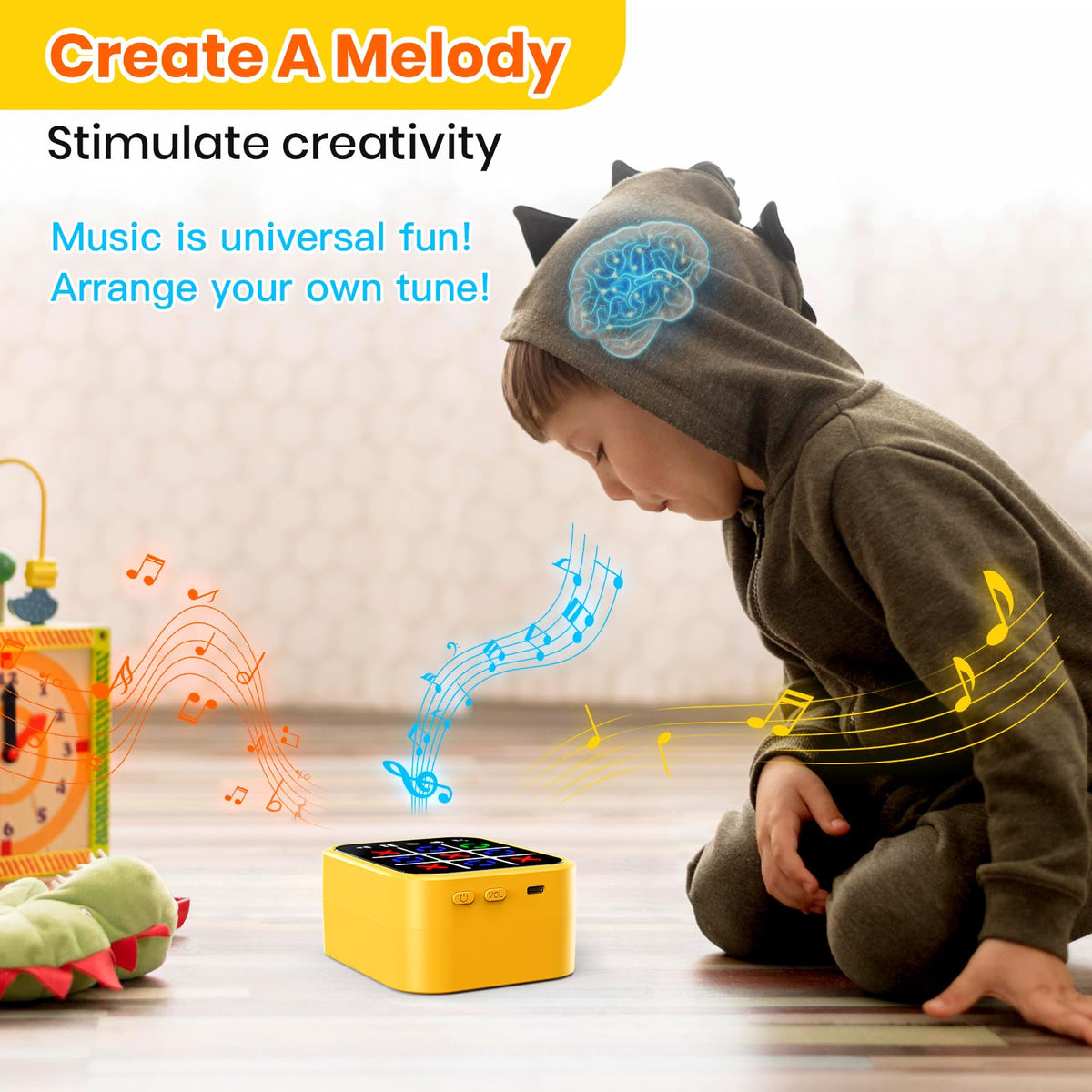 Rechargeable Tic Tac Toe Game Box with 5 Fun Brain and Memory Games, Yellow 🍁 All In One Marketplace Canada