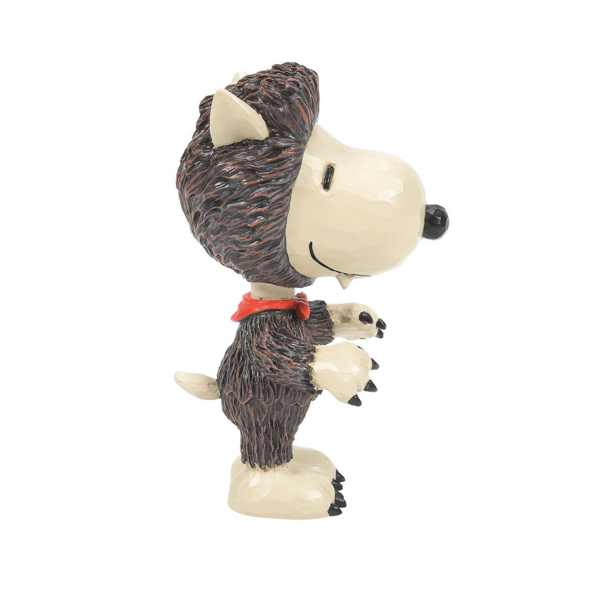 Enesco Peanuts by Jim Shore Halloween Snoopy Dressed in Werewolf Costume Miniature Figurine, 3.54 Inch, Multicolor