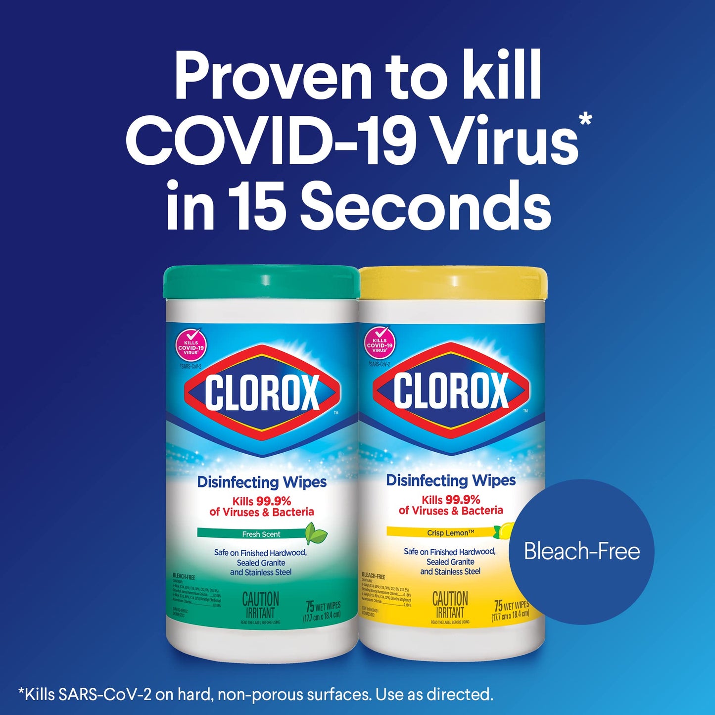 Clorox Disinfecting Wipes, Crisp Lemon, Kills 99.99% of Viruses & Bacteria, Multi-Pack of 12 - (12 x 35) 420 Wipes
