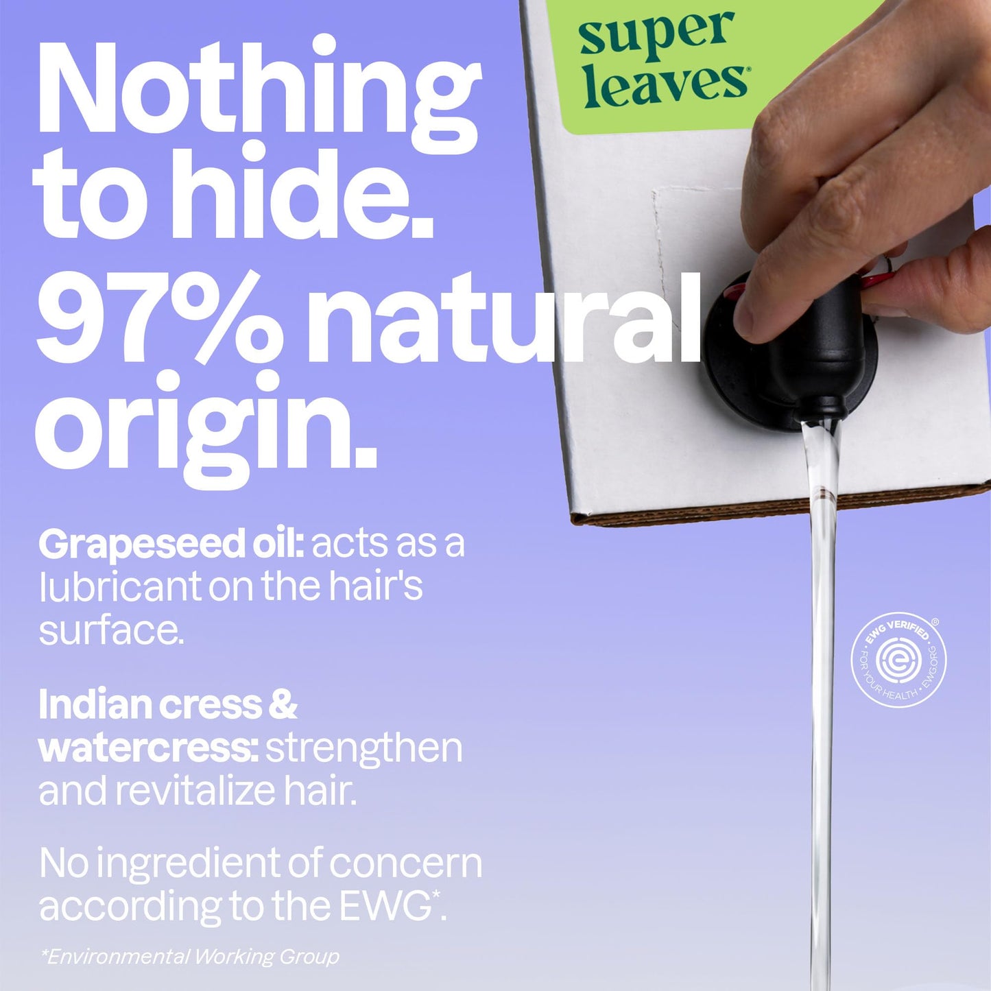 ATTITUDE Nourishing Hair Shampoo, Made in Canada, EWG Verified, For Dry and Damaged Hair, Naturally Derived Ingredients, Vegan and Plant Based, Grapeseed Oil and Olive Leaves, Bulk Refill, 2 Liters
