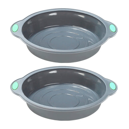 To encounter 9 Inch Silicone Round Cake Pans with Metal Frame, 2 Pack 🍁 All In One Marketplace Canada