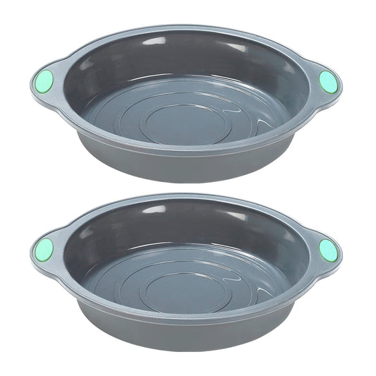 To encounter 9 Inch Silicone Round Cake Pans with Metal Frame, 2 Pack 🍁 All In One Marketplace Canada