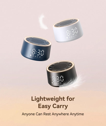 Dreamegg D1 Nova Sound Machine - White Noise Machine Alarm Clock with 25 Soothing Sounds, 10 Night Lights for Baby Adult, Dimmable, 7 Alarm Sounds, Timer, Noise Machine for Sleeping, Bedroom, Travel - Available at All In One Marketplace Canada