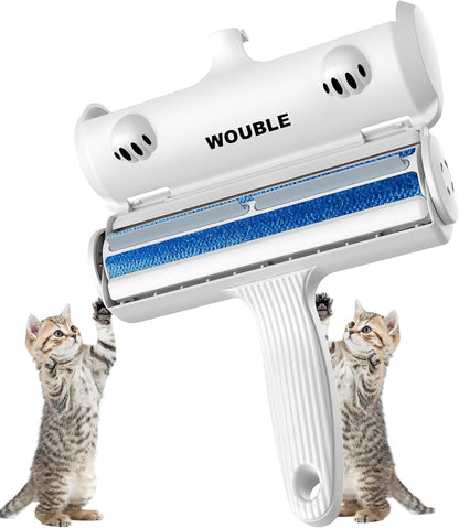 Wouble Pet Hair Remover Roller, Reusable Lint Roller for Pet Hair,Self Clean Dog Cat Fur Removal Brush, from Carpet, Furniture, Rugs, Laundry, Bedding, Sofa-White - Available at All In One Marketplace Canada