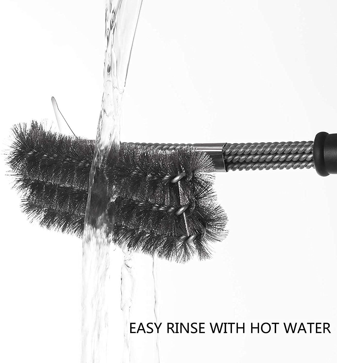 2 Pack BBQ Grill Brush, 18 inch BBQ Accessories, BBQ Cleaning Brush Safe Bristle Free BBQ Brush,100% Rust-Proof Stainless Steel- BBQ Grill Cleaner for Gas, Charcoal, Smoker, Porcelain, Infrared Grill - Available at All In One Marketplace Canada