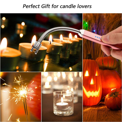 MEIRUBY Lighter Electric Candle Lighter Christmas Stocking Stuffers Gifts for Women Men Rechargeable USB Lighter Arc Lighters for Candle Camping BBQ Christmas Birthday Gifts for Men Women (Rose Gold) 🍁 All In One Marketplace Canada