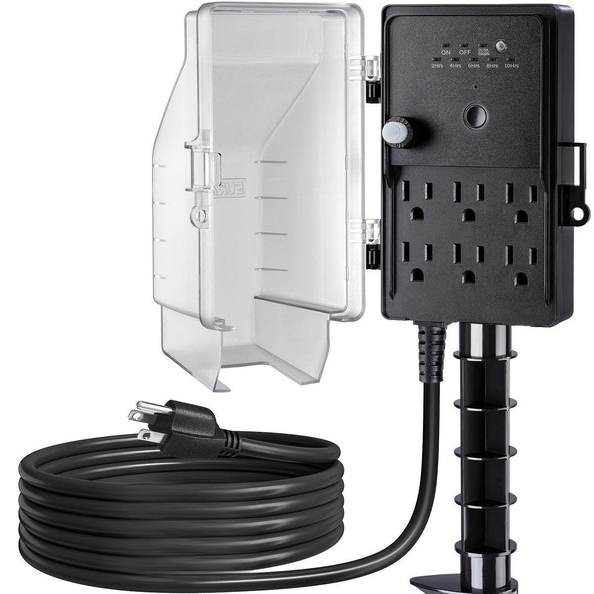 SURAIELEC Outdoor Power Stake, Dusk to Dawn Timer, 15FT Extension Cord 🍁 All In One Marketplace Canada