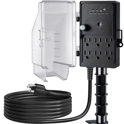 SURAIELEC Outdoor Power Stake, Dusk to Dawn Timer, 15FT Extension Cord 🍁 All In One Marketplace Canada